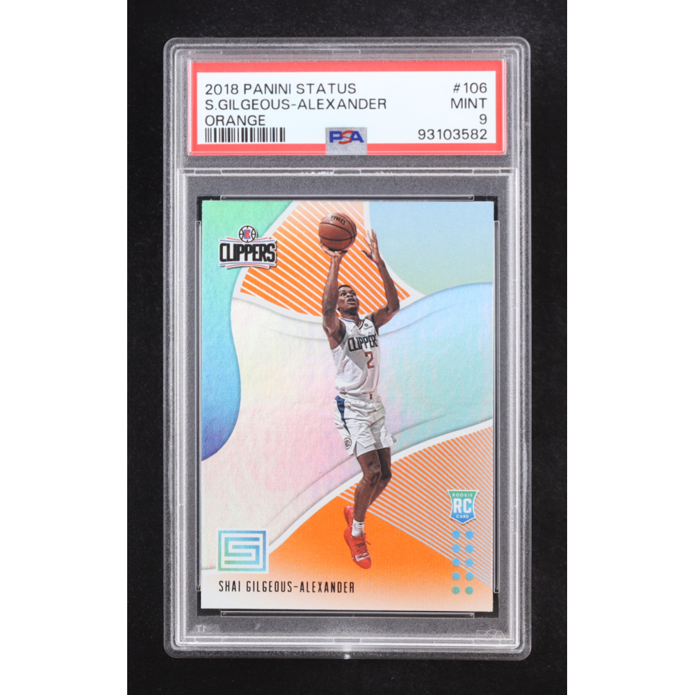 Shai Gilgeous-Alexander 2018-19 Panini Status Orange #106 RC (PSA 9) at PristineAuction.com