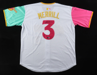 Jackson Merrill Signed Padres Nike Authentic Jersey (Beckett) at PristineAuction.com