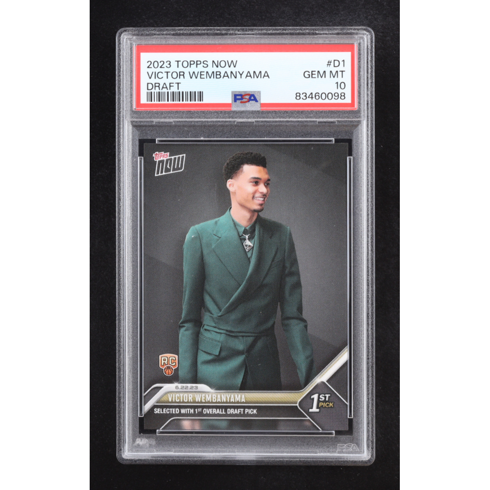 Victor Wembanyama 2023-24 Topps Now 1st Pick #D1 RC (PSA 10) at PristineAuction.com