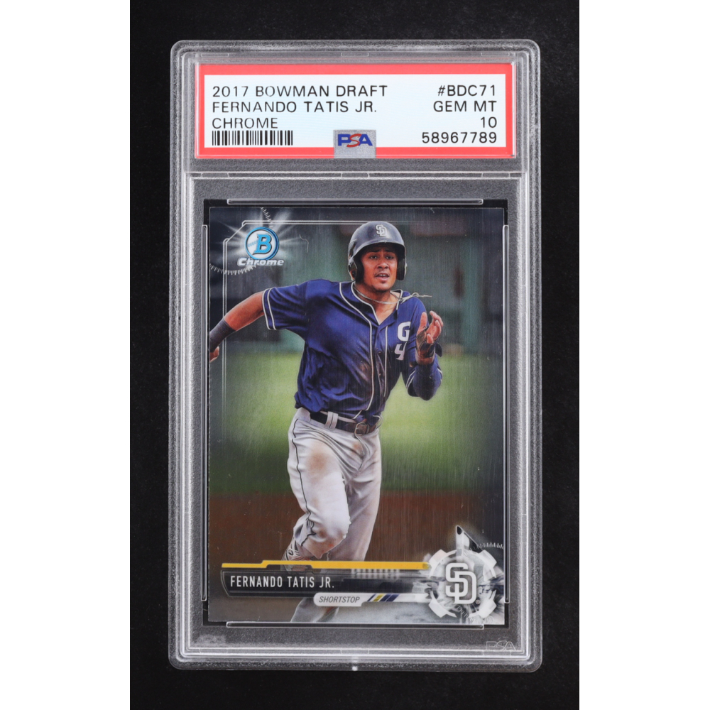 Fernando Tatis Jr. 2017 Bowman Chrome Draft #BDC71 RC (PSA 10) at PristineAuction.com