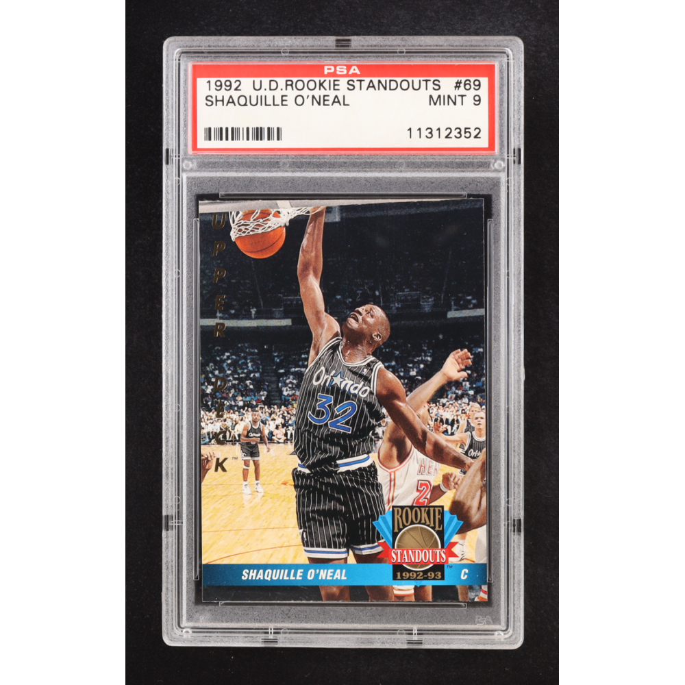 Shaquille O'Neal 1992 Upper Deck Rookie Standouts #69 RC (PSA 9) at PristineAuction.com
