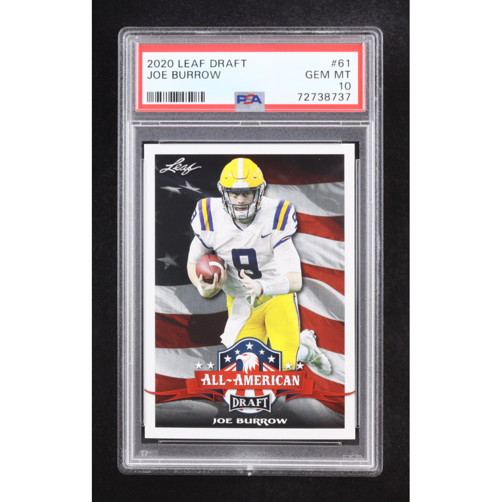 Joe Burrow 2020 Leaf Draft All American #61 RC (PSA 10) at PristineAuction.com Joe Burrow 2020 Leaf Draft All American #61 RC (PSA 10) at PristineAuction.com