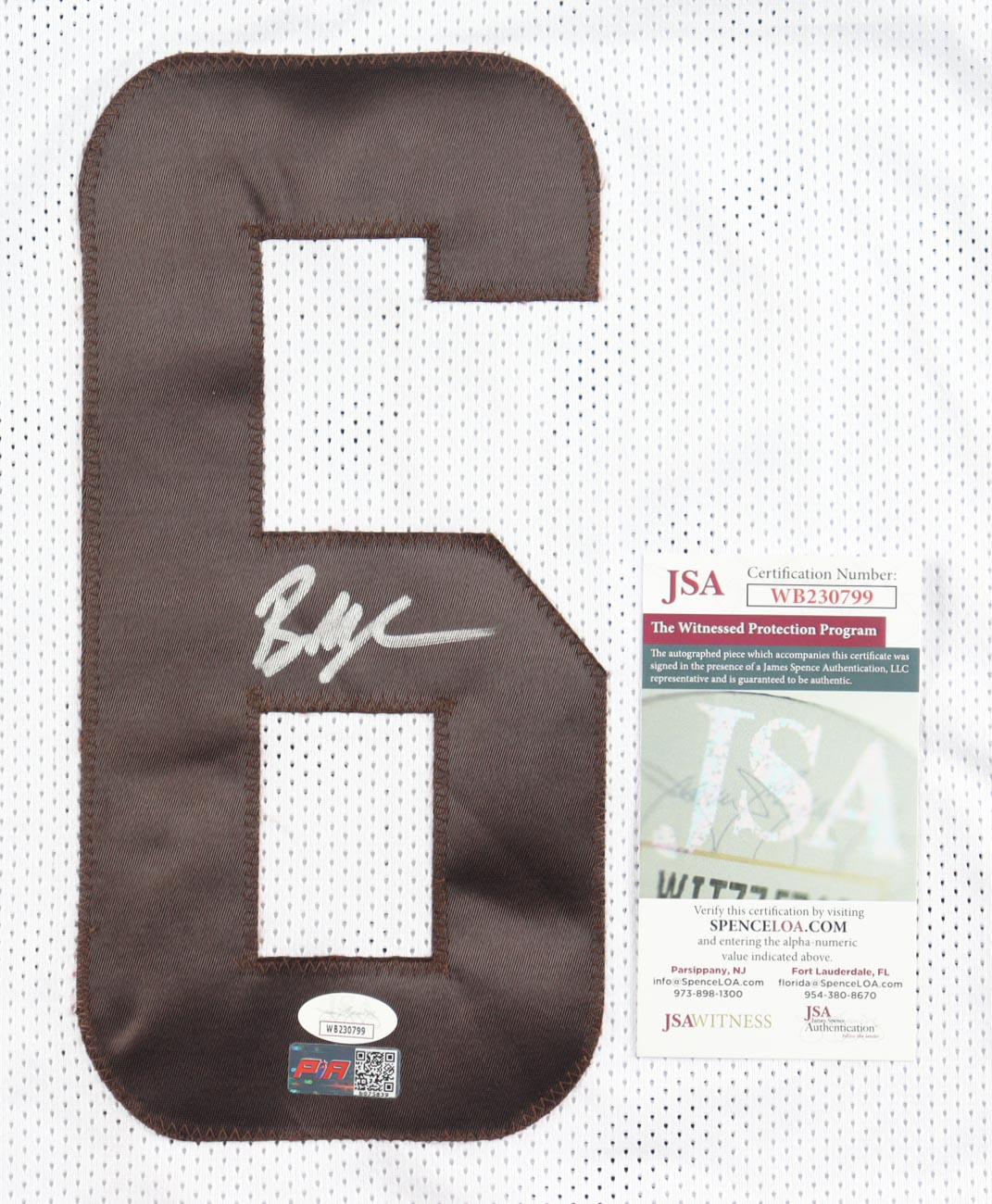 Baker Mayfield Signed Jersey (JSA) at PristineAuction.com Baker Mayfield Signed Jersey (JSA) at PristineAuction.com