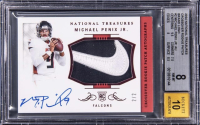 Michael Penix Jr. 2024 National Treasures Crossover Rookie Patch Brand Logo Jersey Autograph #2 #2/2 RC (BGS 8 | Auto 10) at PristineAuction.com