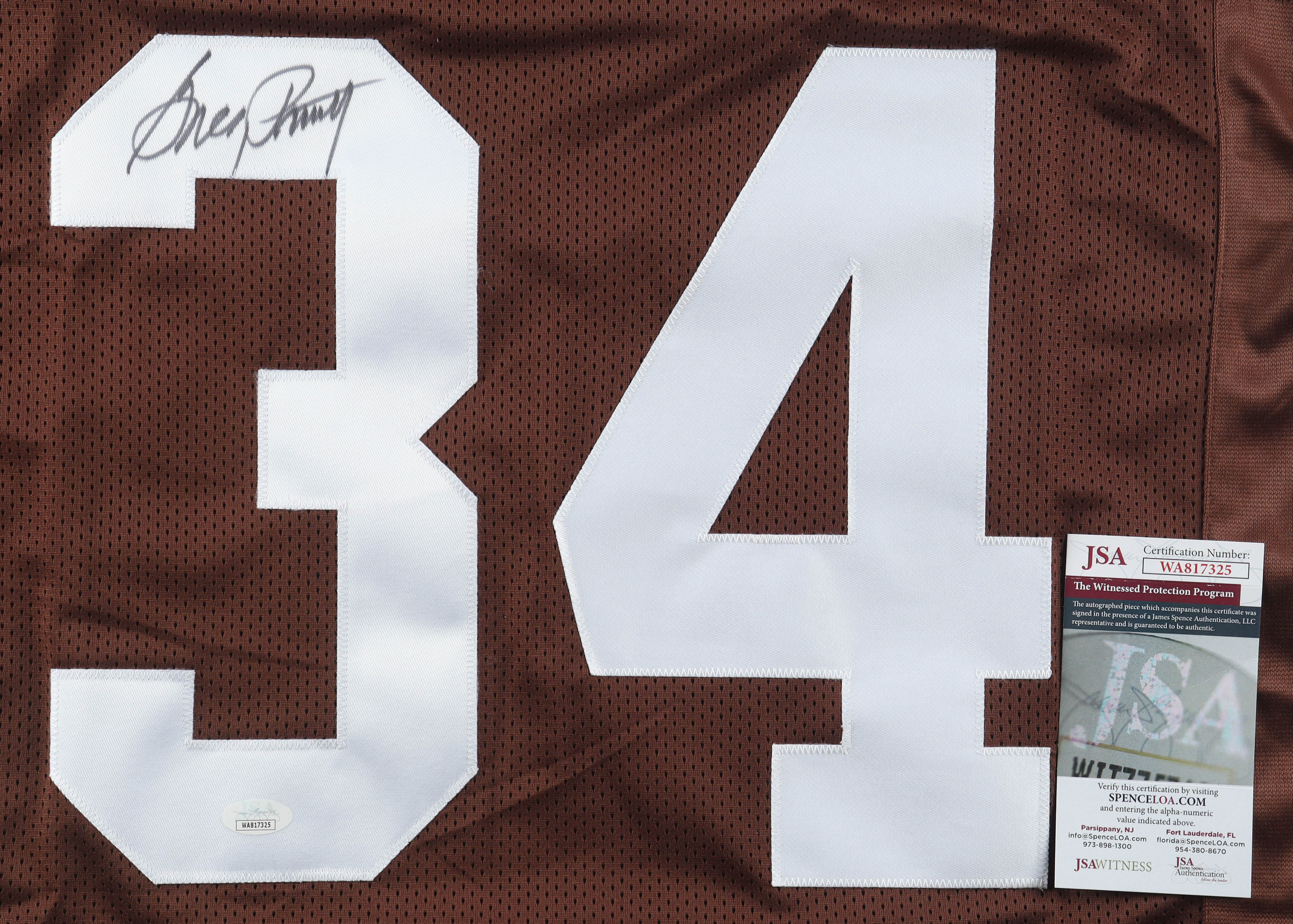 Greg Pruitt Signed Jersey (JSA) at PristineAuction.com Greg Pruitt Signed Jersey (JSA) at PristineAuction.com