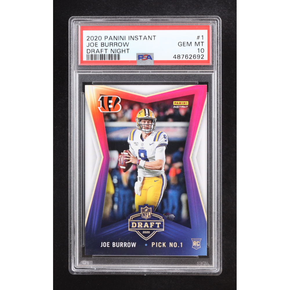 Joe Burrow 2020 Panini Instant Draft Night #1 RC #1/8156 (PSA 10) at PristineAuction.com