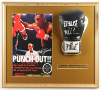 Mike Tyson Signed Custom Framed Everlast Boxing Glove Display with "Punch-Out" Photo & Stat Plaque (Tyson & PSA) at PristineAuction.com
