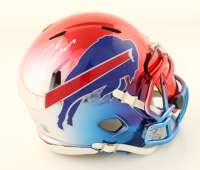 Josh Allen Signed Bills Chrome Alternate Mini Helmet with Visor (Beckett) at PristineAuction.com