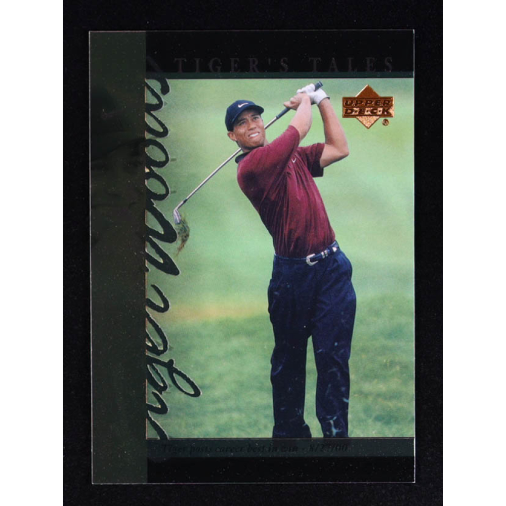 Tiger Woods 2001 Upper Deck Tiger's Tales #TT28 RC at PristineAuction.com