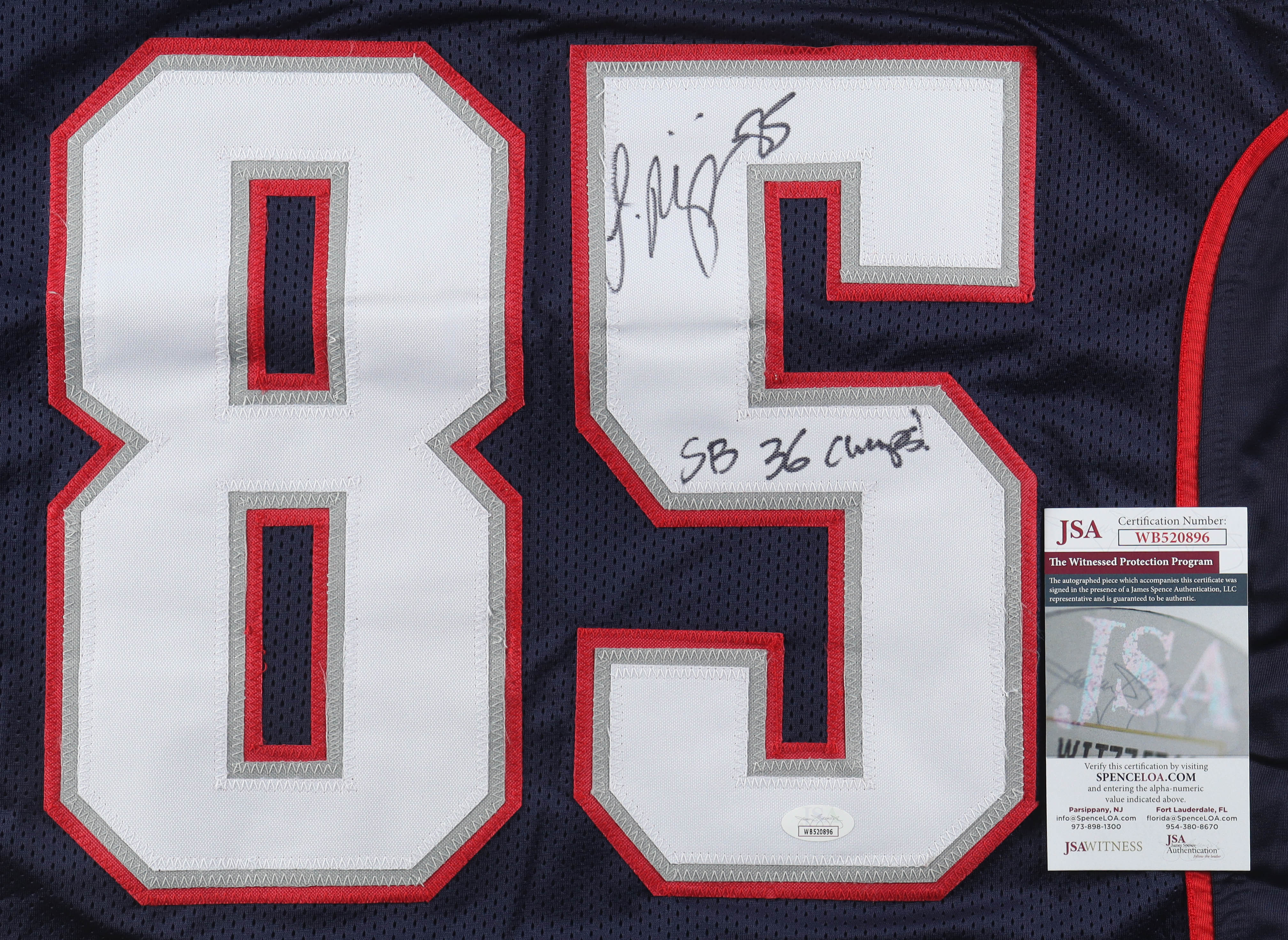 Jermaine Wiggins Signed Jersey Inscribed "SB 36 Champs!" (JSA) at PristineAuction.com Jermaine Wiggins Signed Jersey Inscribed "SB 36 Champs!" (JSA) at PristineAuction.com