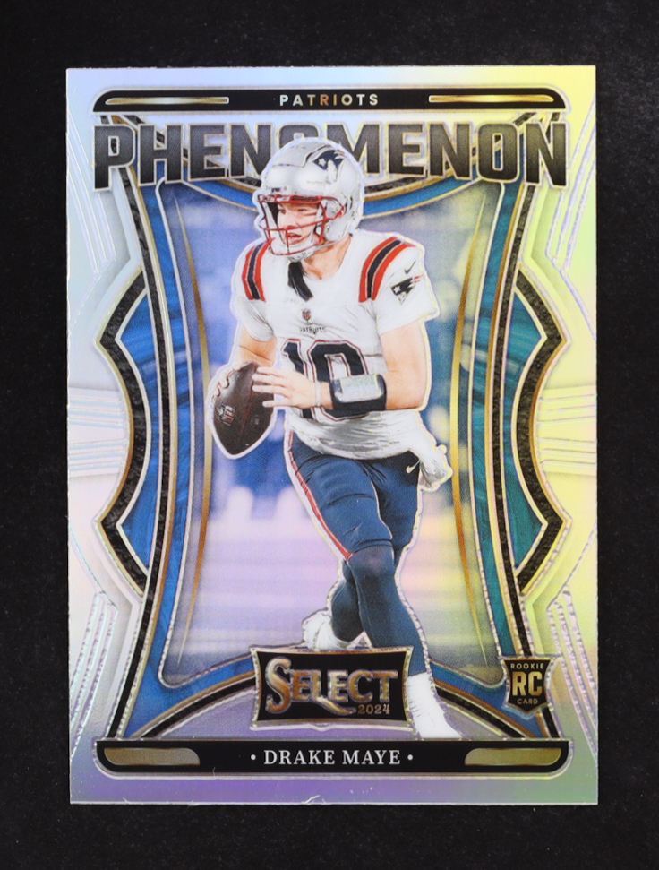 Drake Maye 2024 Select Phenomenon Prizm #3 RC at PristineAuction.com Drake Maye 2024 Select Phenomenon Prizm #3 RC at PristineAuction.com