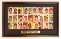 1954 Topps Uncut Card Sheet Custom Framed Display with Title Plaque at PristineAuction.com