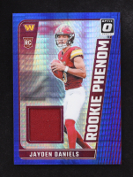 Jayden Daniels 2024 Donruss Optic Rookie Phenoms Blue Hyper #17 RC at PristineAuction.com