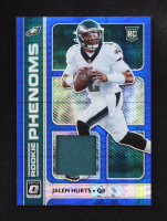 Jalen Hurts 2020 Donruss Optic Rookie Phenoms Jerseys Blue Hyper #14 RC at PristineAuction.com