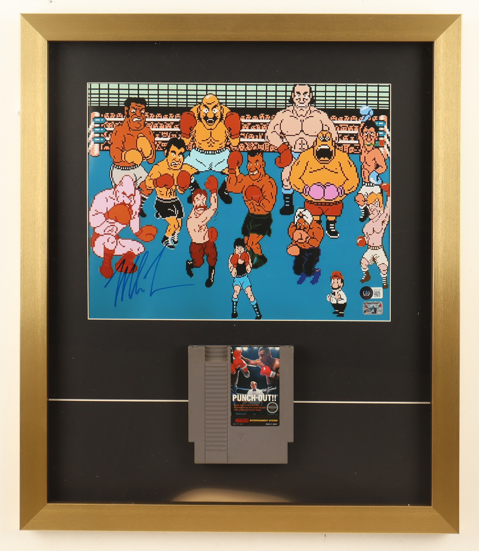 Mike Tyson Signed Custom Framed 1986 "Nintendo: Punch Out" Photo Display with "Nintendo: Punch Out" Cartridge (Tyson & PSA) at PristineAuction.com Mike Tyson Signed Custom Framed 1986 "Nintendo: Punch Out" Photo Display with "Nintendo: Punch Out" Cartridge (Tyson & PSA) at PristineAuction.com