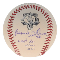 Bernie Williams Signed OML Commemorative Logo Baseball Inscribed "Last To Wear #51" (Beckett) at PristineAuction.com