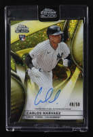 Carlos Narvaez 2025 Topps Chrome Black Autographs #CBA-CAN RC #49/50 at PristineAuction.com