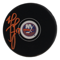 Matt Martin Signed Islanders Logo Hockey Puck (JSA) at PristineAuction.com