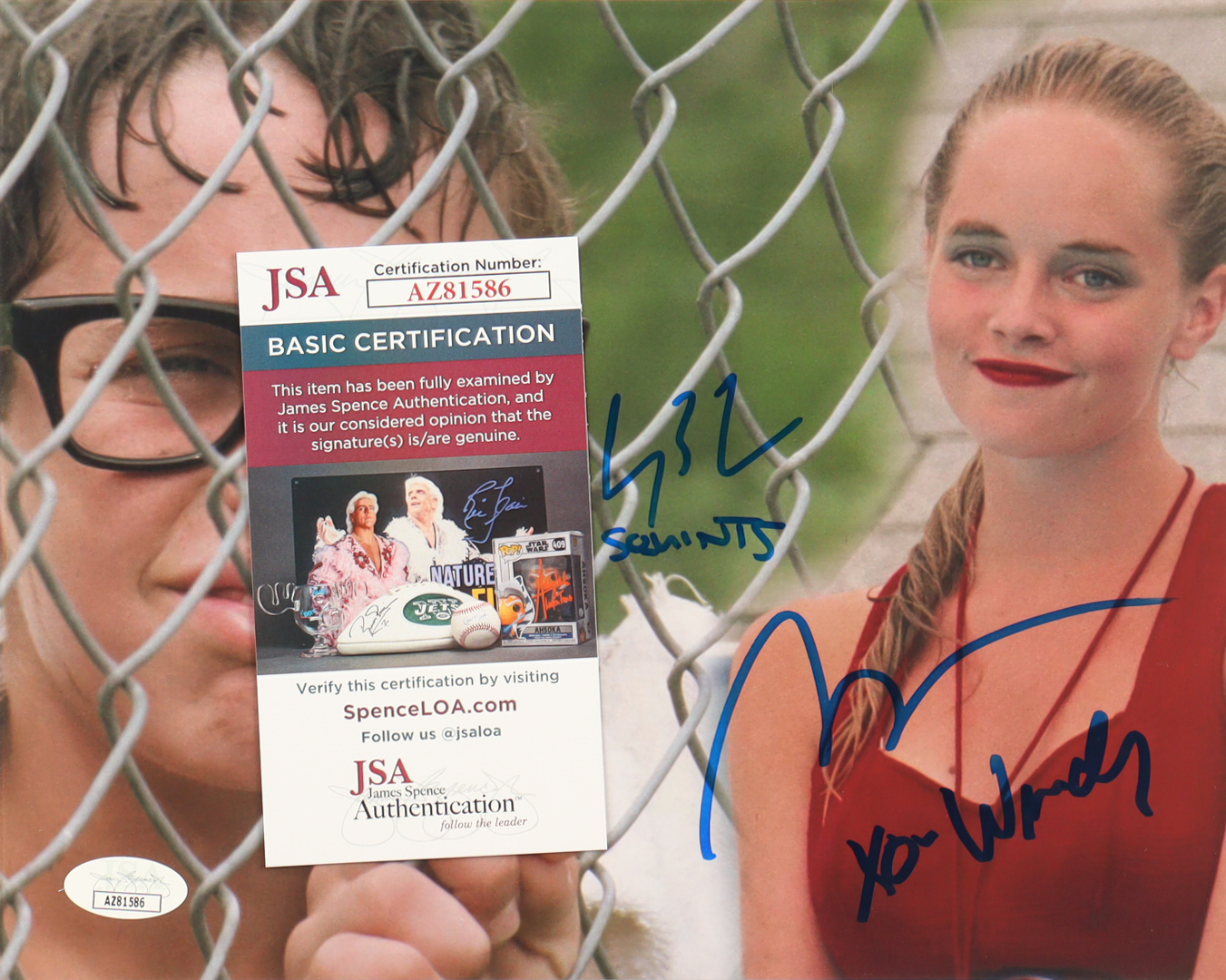 Chauncey Leopardi & Marley Shelton Signed "The Sandlot" 8x10 Photo Inscribed "Squints" & "XO - Wendy" (JSA) at PristineAuction.com Chauncey Leopardi & Marley Shelton Signed "The Sandlot" 8x10 Photo Inscribed "Squints" & "XO - Wendy" (JSA) at PristineAuction.com