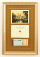 Thomas Kinkade Custom Framed Print Display with A to E Ticket Book & Letter at PristineAuction.com
