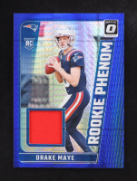 Drake Maye 2024 Donruss Optic Rookie Phenoms Blue Hyper #12 RC at PristineAuction.com