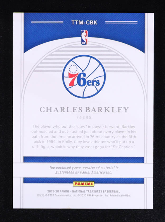 Charles Barkley 2019-20 Panini National Treasures Timeless Treasures Materials Prime #30 #05/25 at PristineAuction.com Charles Barkley 2019-20 Panini National Treasures Timeless Treasures Materials Prime #30 #05/25 at PristineAuction.com