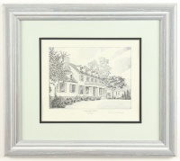 "Sherwood Forest- The Home of John Tyler" Custom Framed Lithograph Display by Richard Sebring at PristineAuction.com