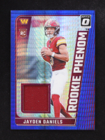 Jayden Daniels 2024 Donruss Optic Rookie Phenoms Blue Hyper #17 RC at PristineAuction.com
