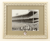 "World Series at Old Yankees Stadium" Custom Framed Photo Display with Yankees Logo Pin at PristineAuction.com