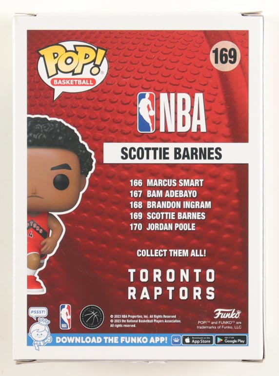 Scottie Barnes Signed "Toronto Raptors" #169 Funko Pop! Vinyl Figure (PSA) at PristineAuction.com Scottie Barnes Signed "Toronto Raptors" #169 Funko Pop! Vinyl Figure (PSA) at PristineAuction.com