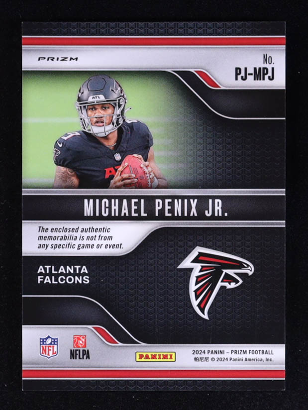 Michael Penix Jr. 2024 Panini Prizm Premier Jerseys Neon Green Pulsar #9 RC at PristineAuction.com Michael Penix Jr. 2024 Panini Prizm Premier Jerseys Neon Green Pulsar #9 RC at PristineAuction.com