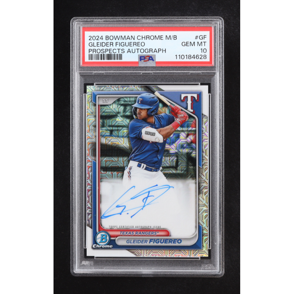 Gleider Figuereo 2024 Bowman Chrome Mega Box Autographs #BMAGF RC (PSA 10) at PristineAuction.com