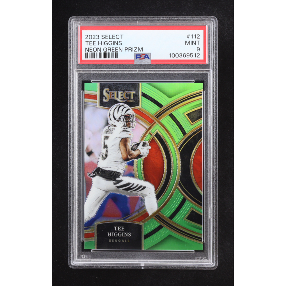 Tee Higgins 2023 Select Prizm Neon Green #112 #43/49 (PSA 9) at PristineAuction.com