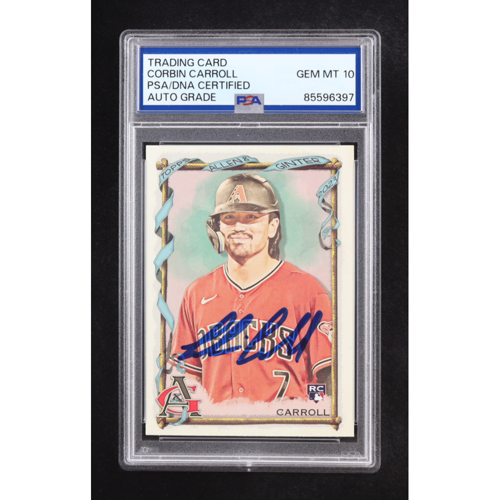 Corbin Carroll 2023 Topps Allen and Ginter #11 RC (PSA | Auto 10) at PristineAuction.com
