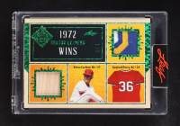 Steve Carlton / Gaylord Perry 2025 Leaf Seasons in the Sun 1972 Season Leaders Wings Green Pulsar #SL33 #1/1 at PristineAuction.com
