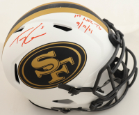 Trey Lance Signed 49ers Full-Size Authentic On-Field Lunar Eclipse Alternate Speed Helmet Inscribed "1st NFL TD 9/12/21" (Beckett) at PristineAuction.com
