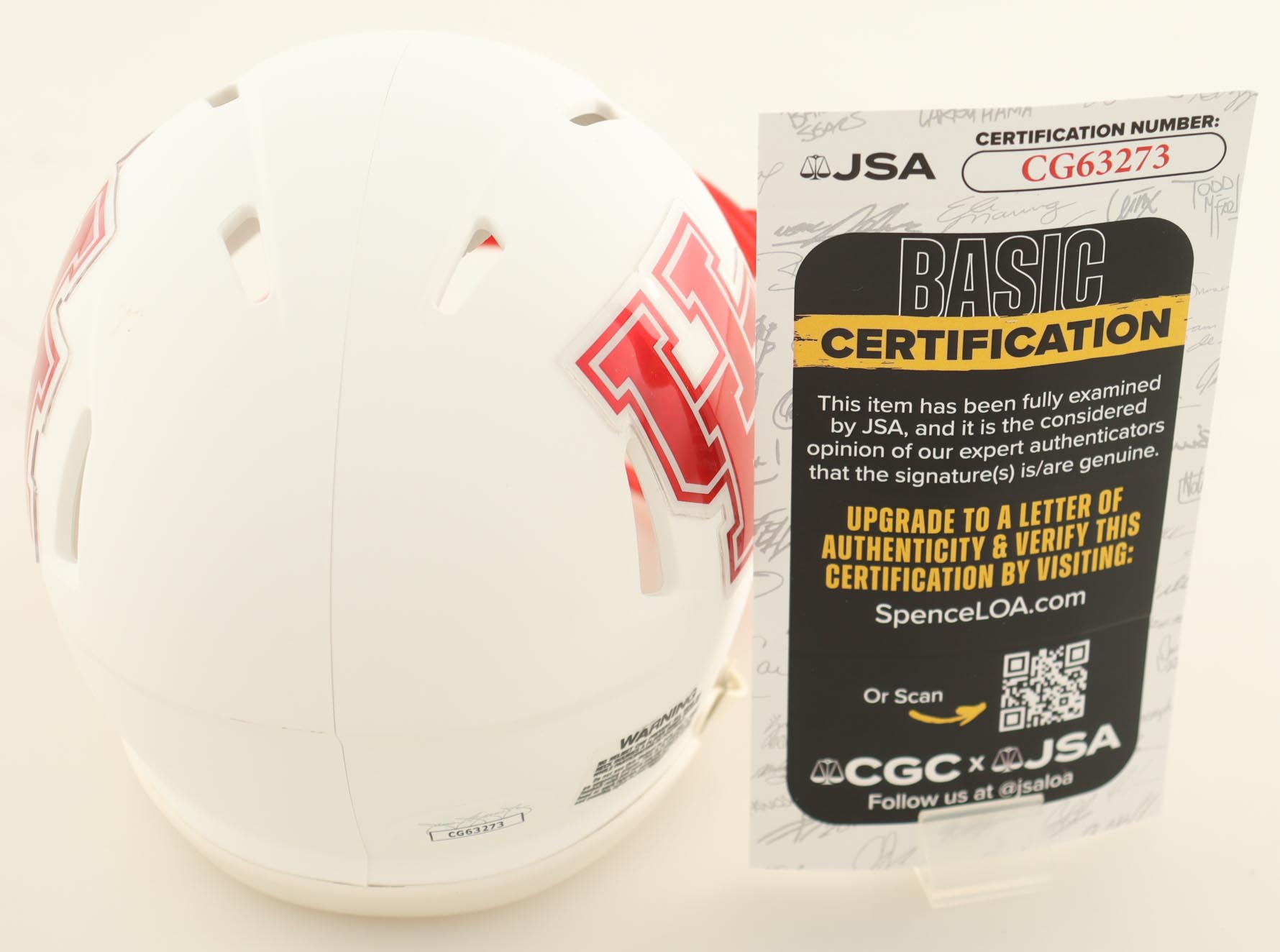 Tank Dell Signed Houston Cougars Speed Mini Helmet (JSA) at PristineAuction.com Tank Dell Signed Houston Cougars Speed Mini Helmet (JSA) at PristineAuction.com