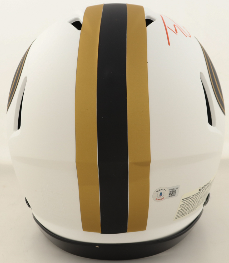 Trey Lance Signed 49ers Full-Size Authentic On-Field Lunar Eclipse Alternate Speed Helmet Inscribed "1st NFL TD 9/12/21" (Beckett) at PristineAuction.com Trey Lance Signed 49ers Full-Size Authentic On-Field Lunar Eclipse Alternate Speed Helmet Inscribed "1st NFL TD 9/12/21" (Beckett) at PristineAuction.com