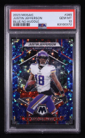 Justin Jefferson 2023 Panini Mosaic Mosaic No Huddle Blue #265 NP #14/75 (PSA 10) at PristineAuction.com