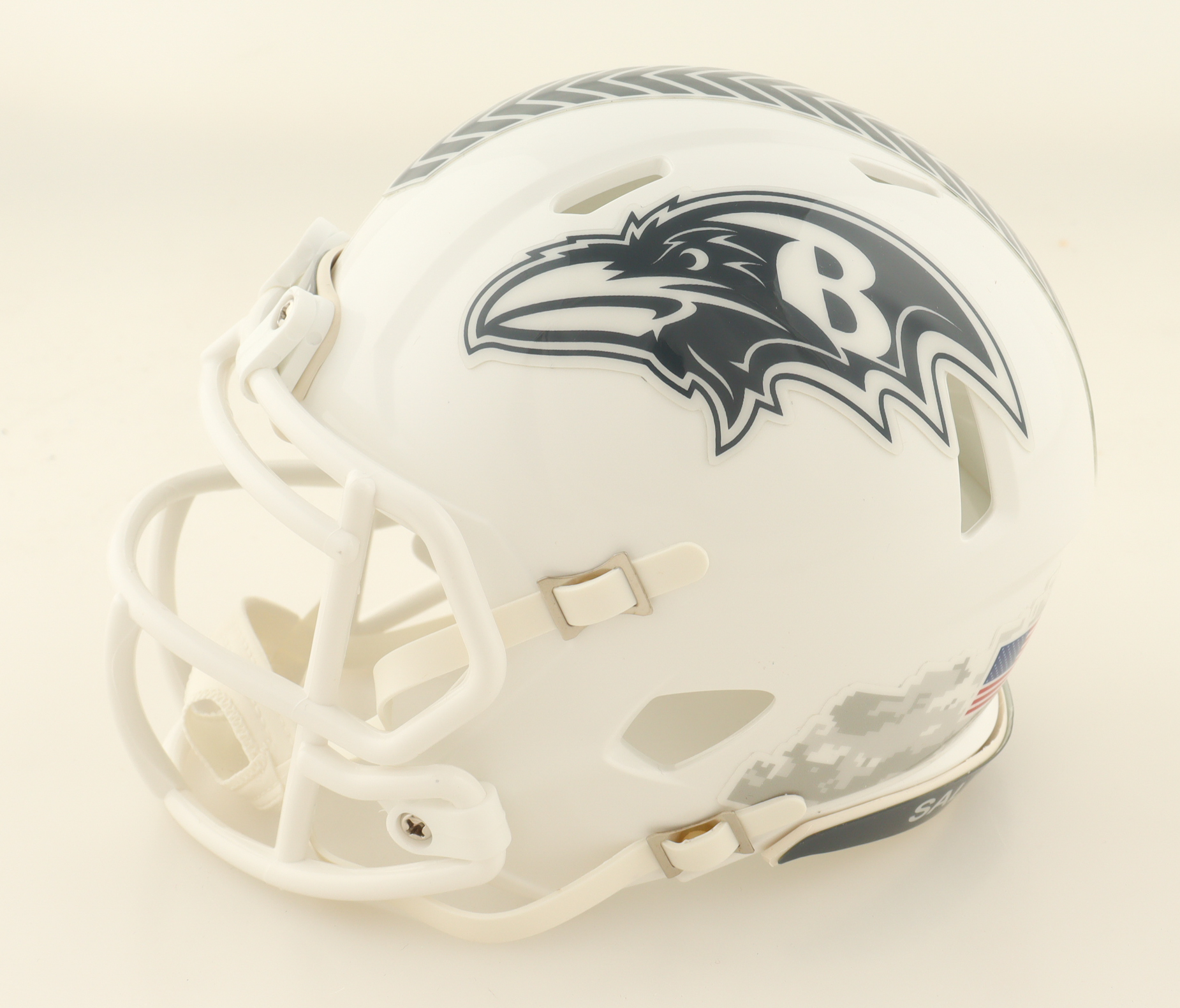 Jonathan Ogden Signed Ravens Salute to Service Alternate Speed Mini Helmet (Beckett) at PristineAuction.com Jonathan Ogden Signed Ravens Salute to Service Alternate Speed Mini Helmet (Beckett) at PristineAuction.com