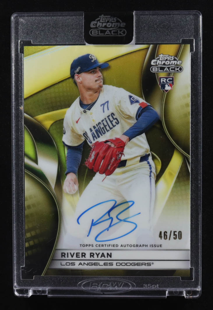 River Ryan 2025 Topps Chrome Black Autographs #CBA-RR RC #46/50