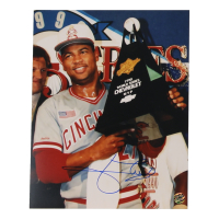 Jose Rijo Signed Reds 1990 World Series MVP 8x10 Photo (AWM) at PristineAuction.com