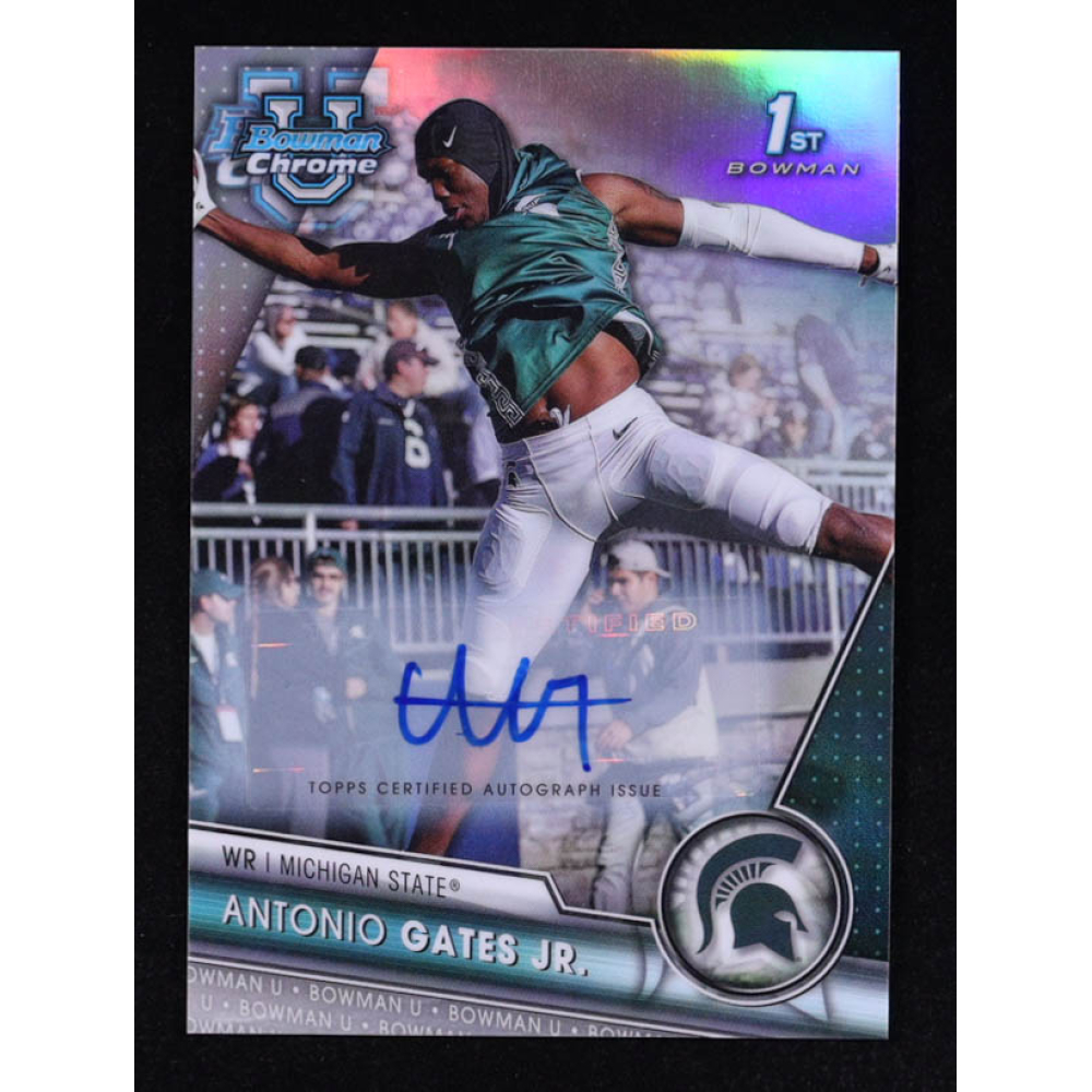 Antonio Gates Jr. 2023 Bowman Chrome University Autographs Refractors #174 RC #309/499 at PristineAuction.com