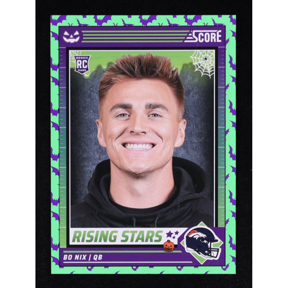 Bo Nix 2024 Score Halloween Rising Stars Bats #4 RC at PristineAuction.com