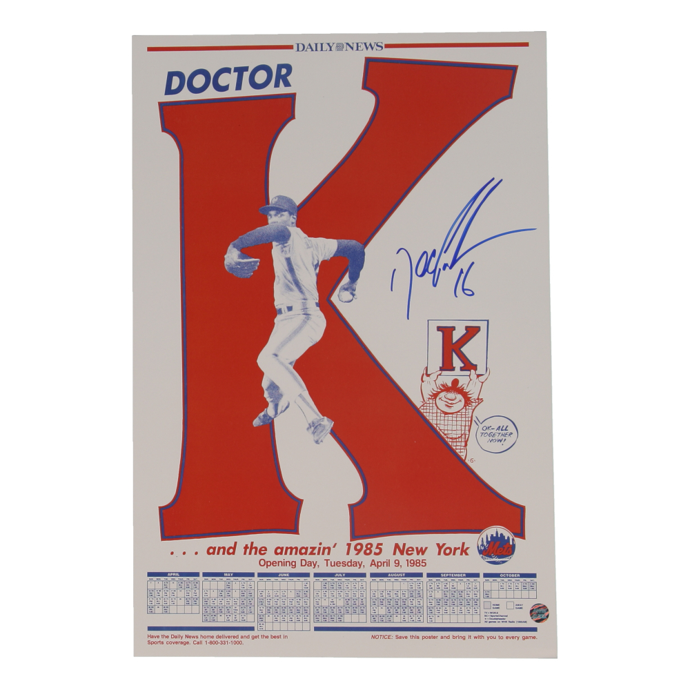 Dwight "Doc" Gooden Signed Mets 12x18 Photo (AWM) at PristineAuction.com