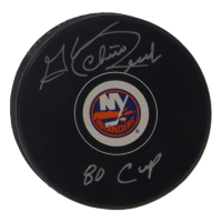 Chico Resch Signed Islanders Logo Hockey Puck Inscribed "80 Cup" (JSA) at PristineAuction.com