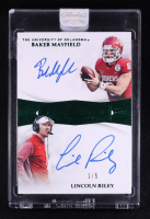 Baker Mayfield / Lincoln Riley 2019 Panini Flawless Collegiate Dual Signatures Emerald #1 #1/5 at PristineAuction.com