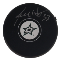 Benoit Hogue Signed Stars Logo Hockey Puck (JSA) at PristineAuction.com