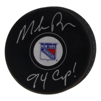 Mike Richter Signed Rangers Logo Hockey Puck Inscribed "'94 Cup!" (JSA) at PristineAuction.com
