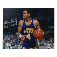 Adrian Dantley Signed Jazz 8x10 Photo Inscribed "HOF 2008" (AWM) at PristineAuction.com